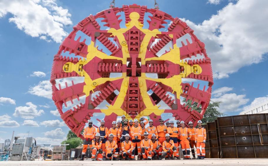 The Cutterhead of the Tunnel Boring Machine Jeanne Marvig Unveiled in Toulouse
